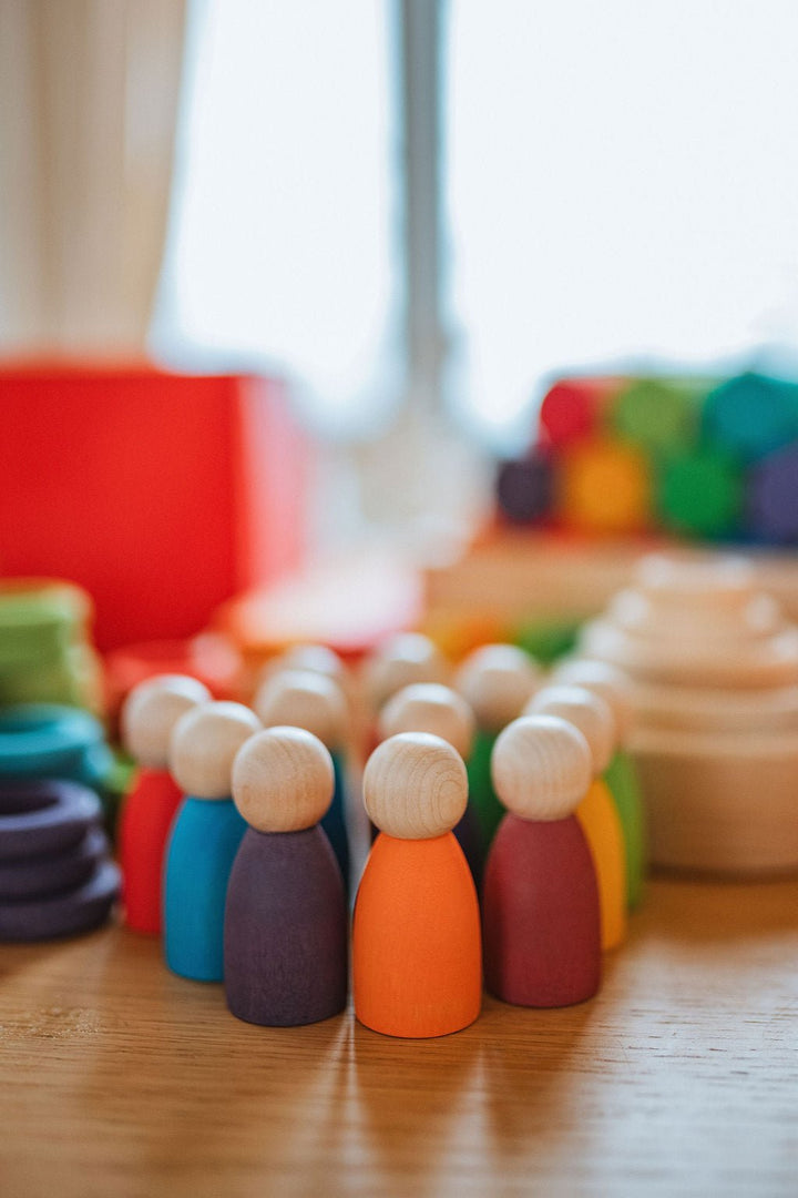 Wooden Rings & Peg Dolls Set