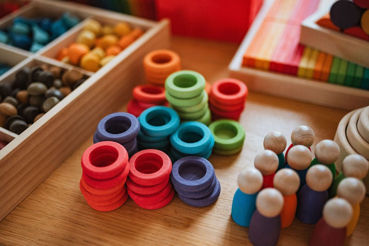 Wooden Rings & Peg Dolls Set