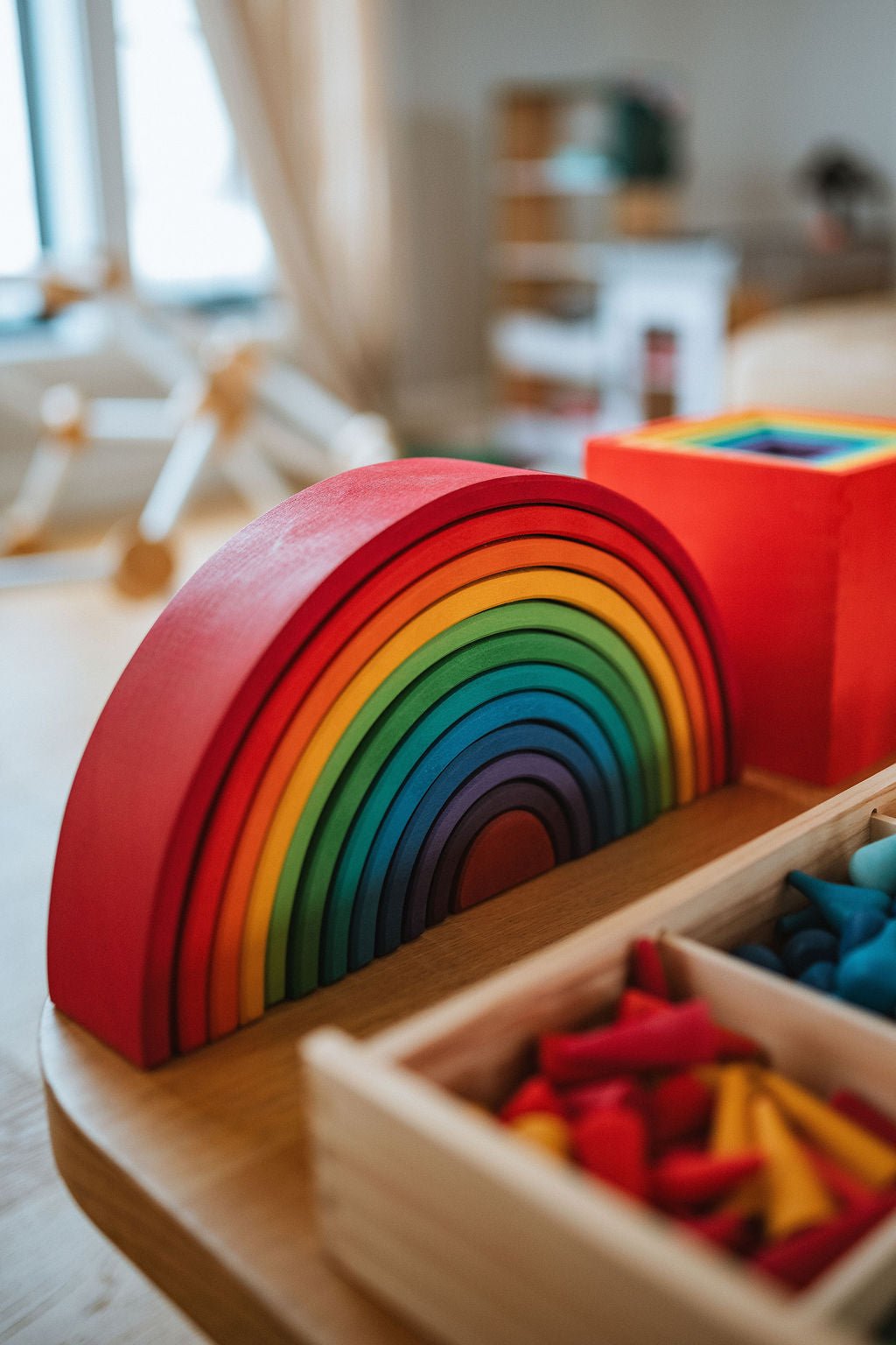 Wooden Rainbow Stacker