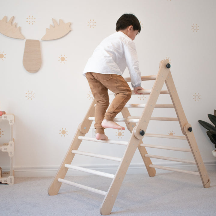 BUNDLE - Transformable Pikler Triangle, Rocker & Reversible Ramp