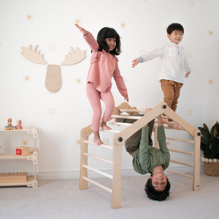 BUNDLE - Transformable Pikler Triangle, Rocker & Reversible Ramp